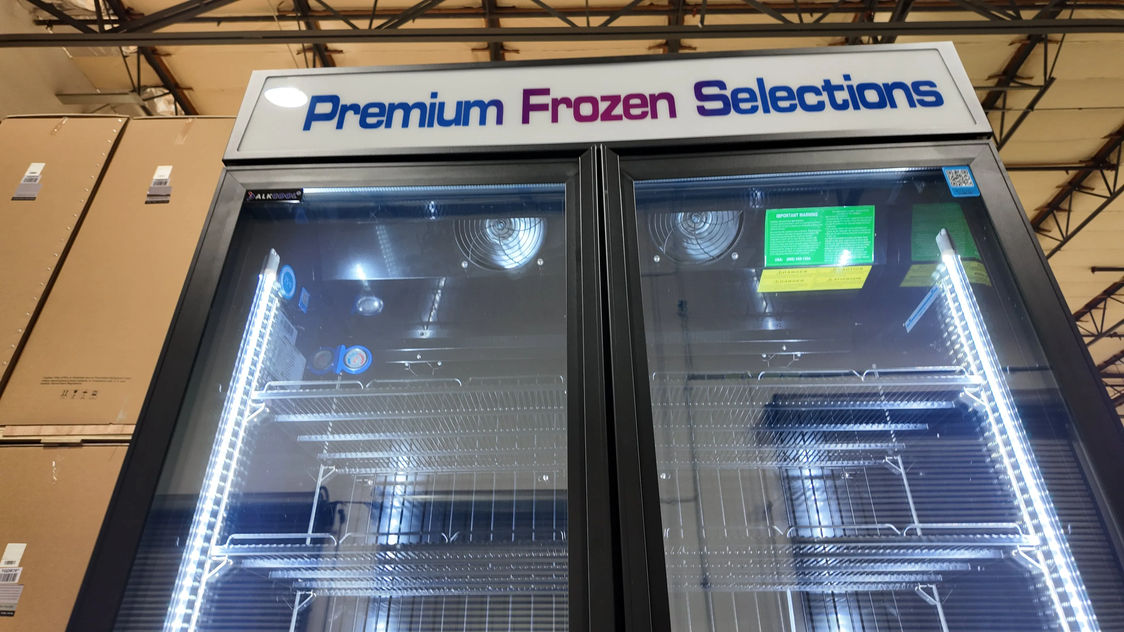 48'' Wide TWO SECTION GLASS DOOR FREEZER