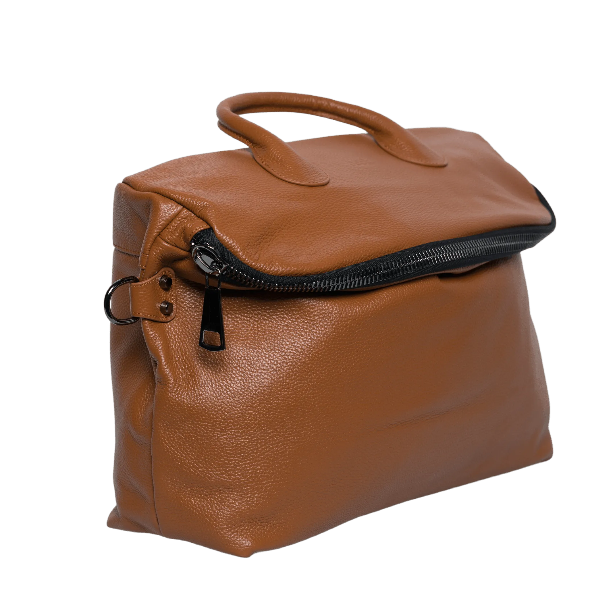 Alexel Jolie Large Italy Leather Zipper Bag, Grain Leather Shoulder Bag, Lady Fashion Bag Yellow, Travel Crossbody Bag, Gift for Her