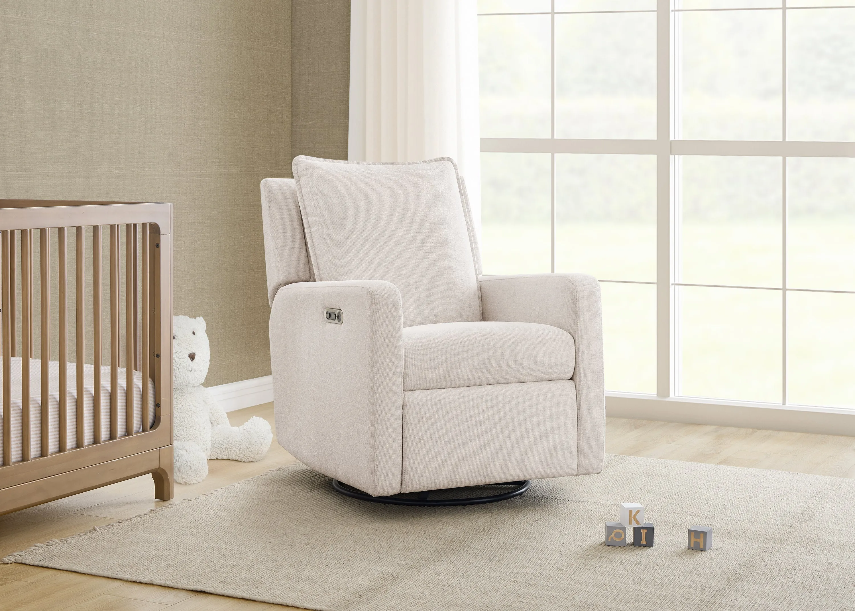 babyGap Harlowe Power Recliner with USB-A and Type-C Ports in Stain-Resistant Performance Fabric