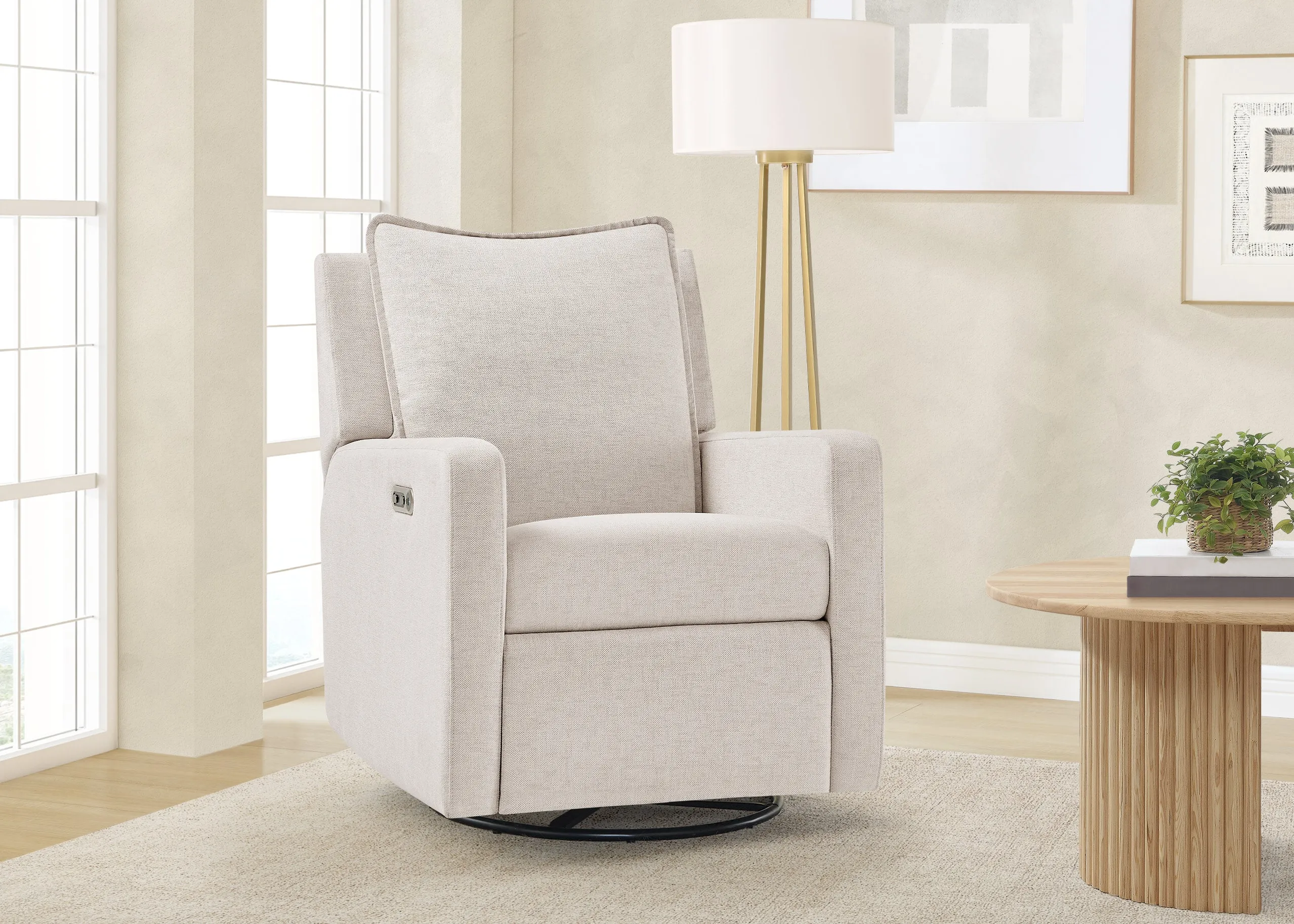 babyGap Harlowe Power Recliner with USB-A and Type-C Ports in Stain-Resistant Performance Fabric