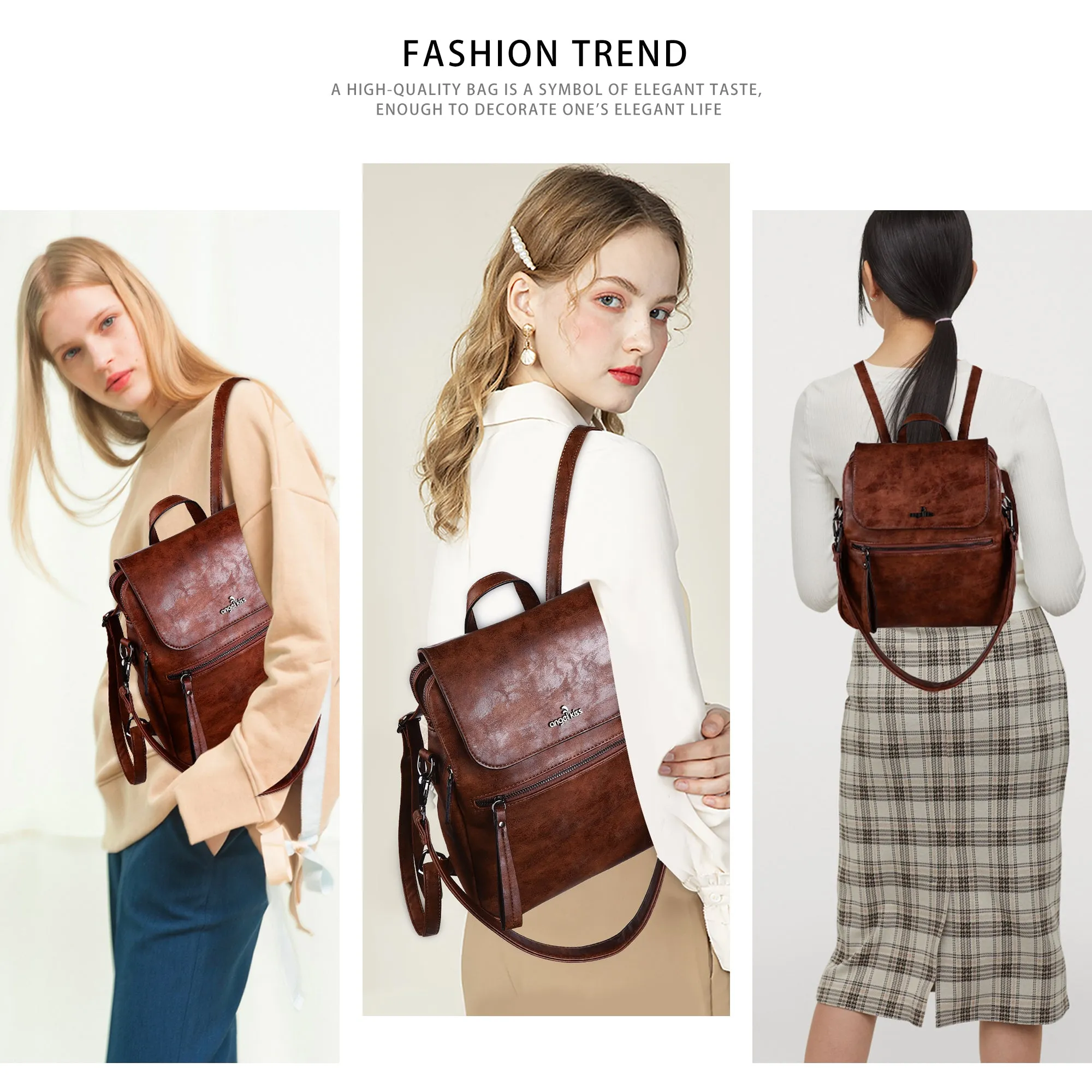 Backpack travel bag for women