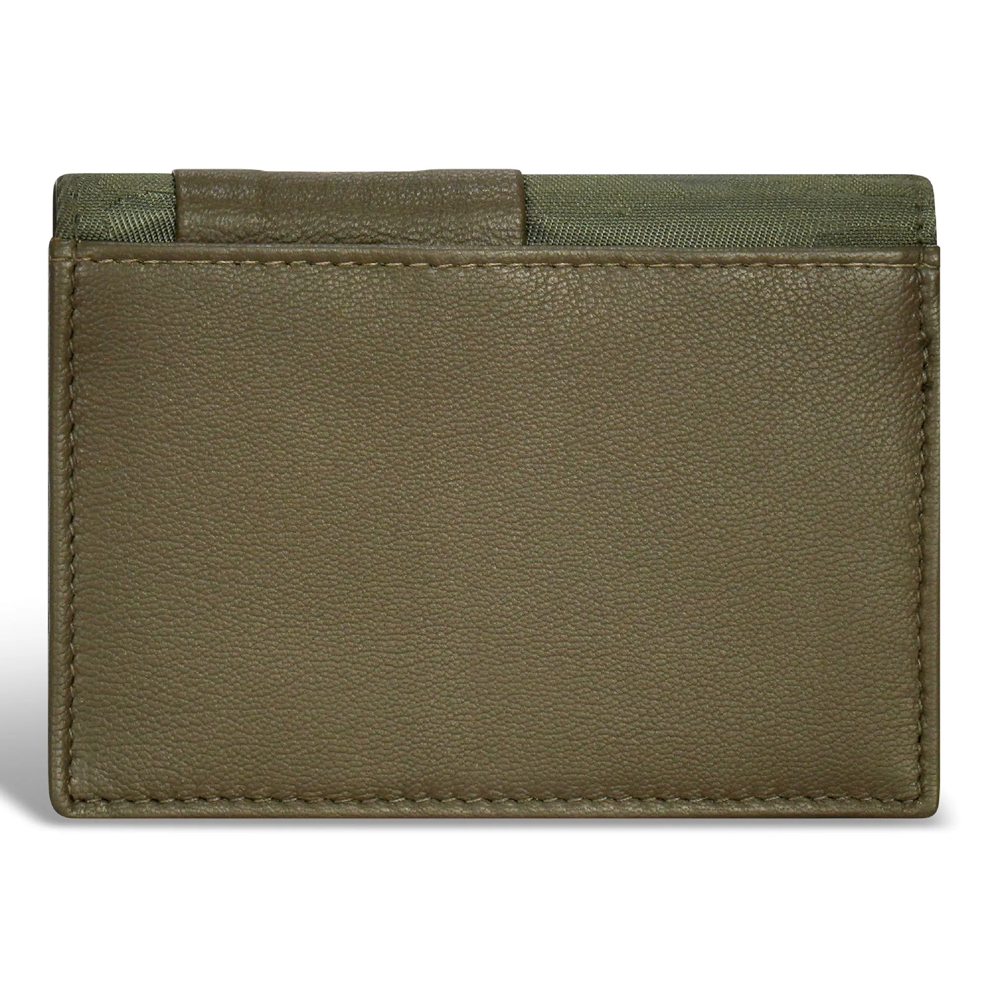 Camo / Leather Cardholder *Drop Ship*