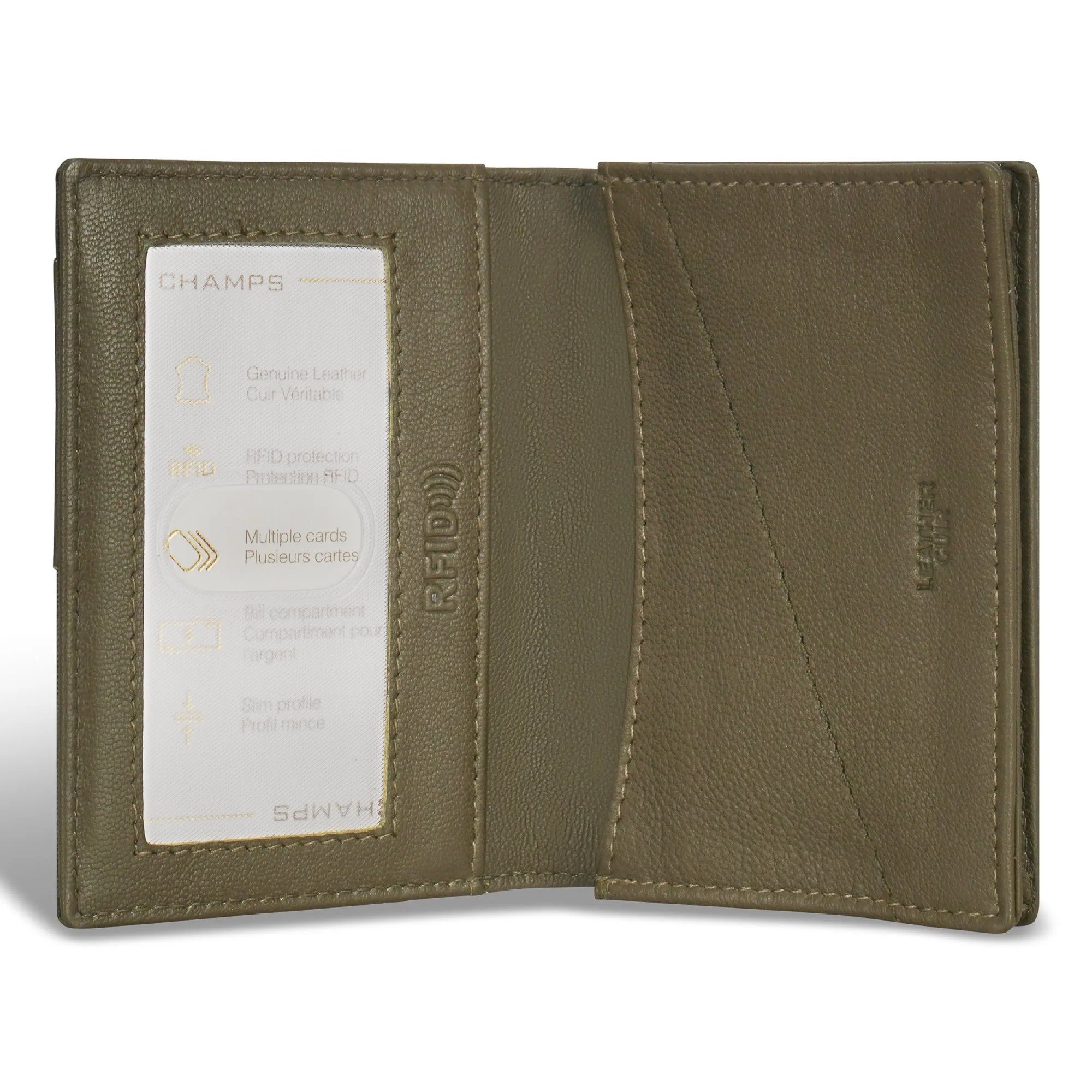 Camo / Leather Cardholder *Drop Ship*