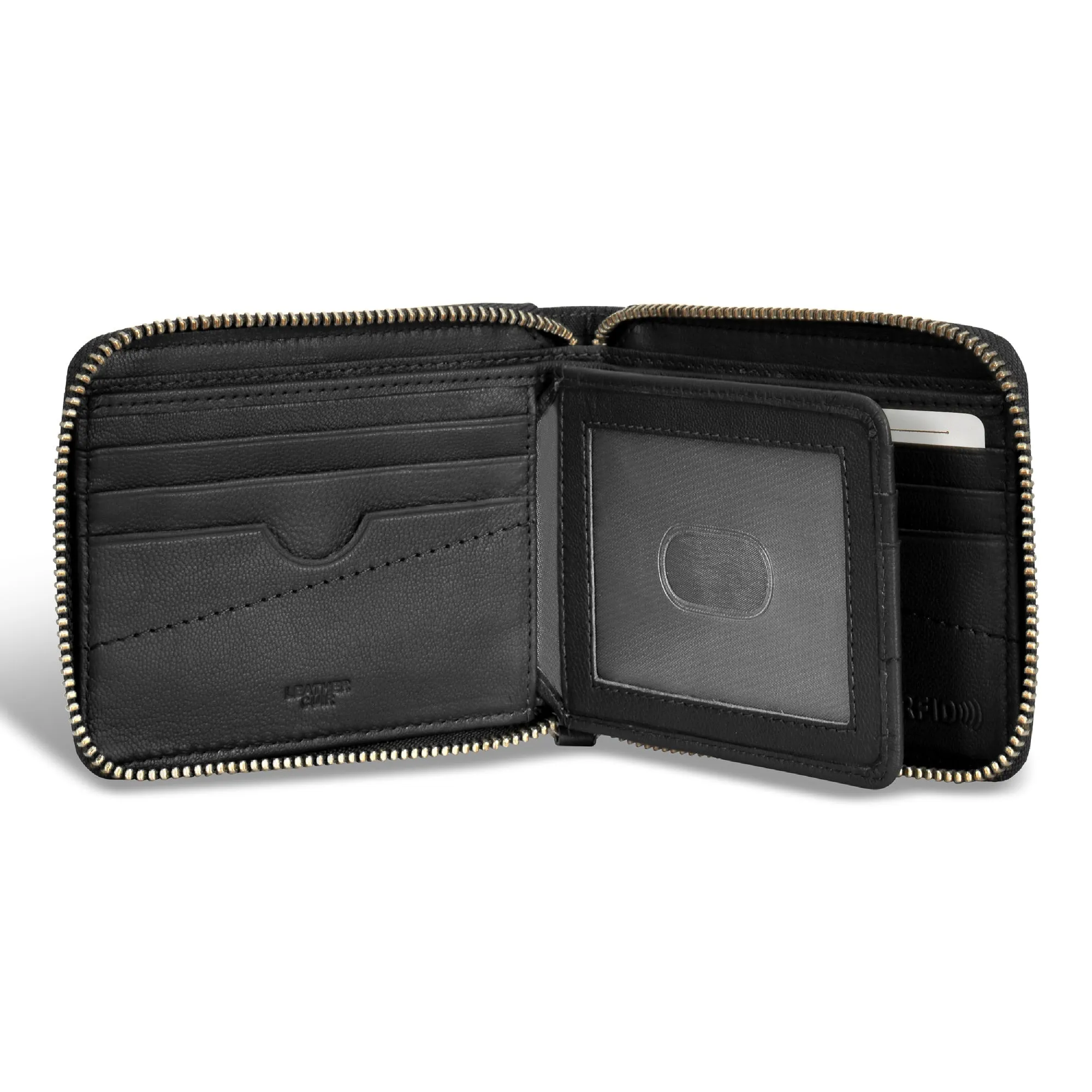 Camo / Leather Zip Around Wallet *Drop Ship*