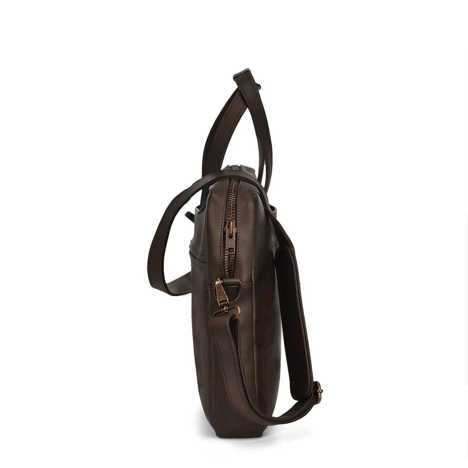 Corral Womens D1320 Brown Leather Laptop Holder Briefcase Bag 1 BG