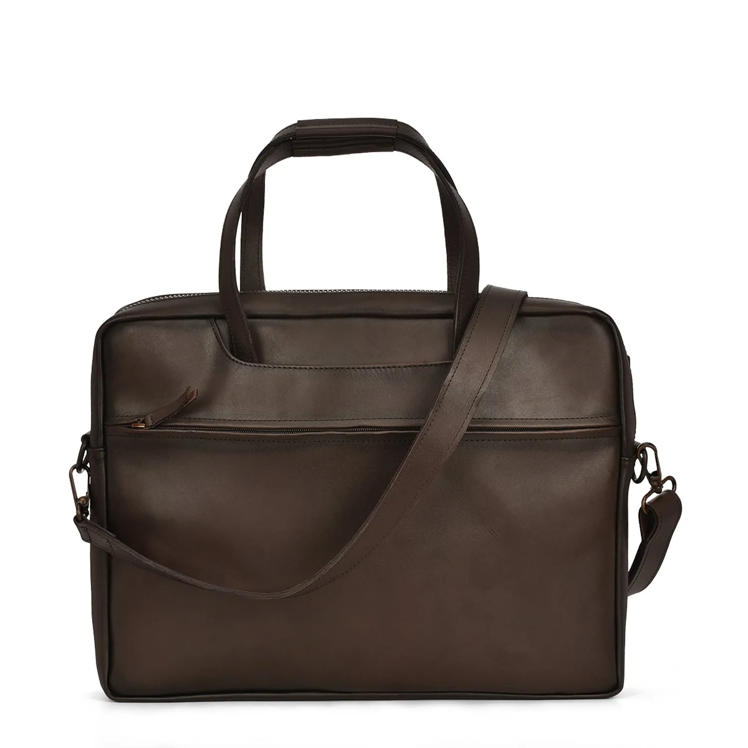 Corral Womens D1320 Brown Leather Laptop Holder Briefcase Bag 1 BG