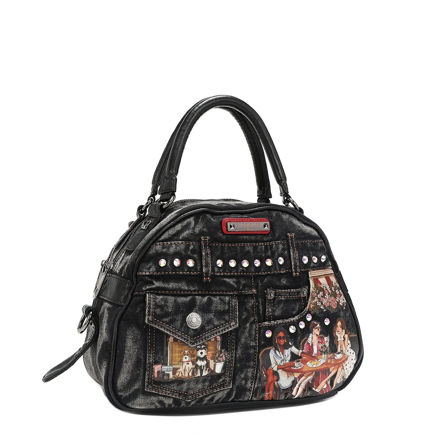 DENIM SISTERS SECRET DOME HANDBAG