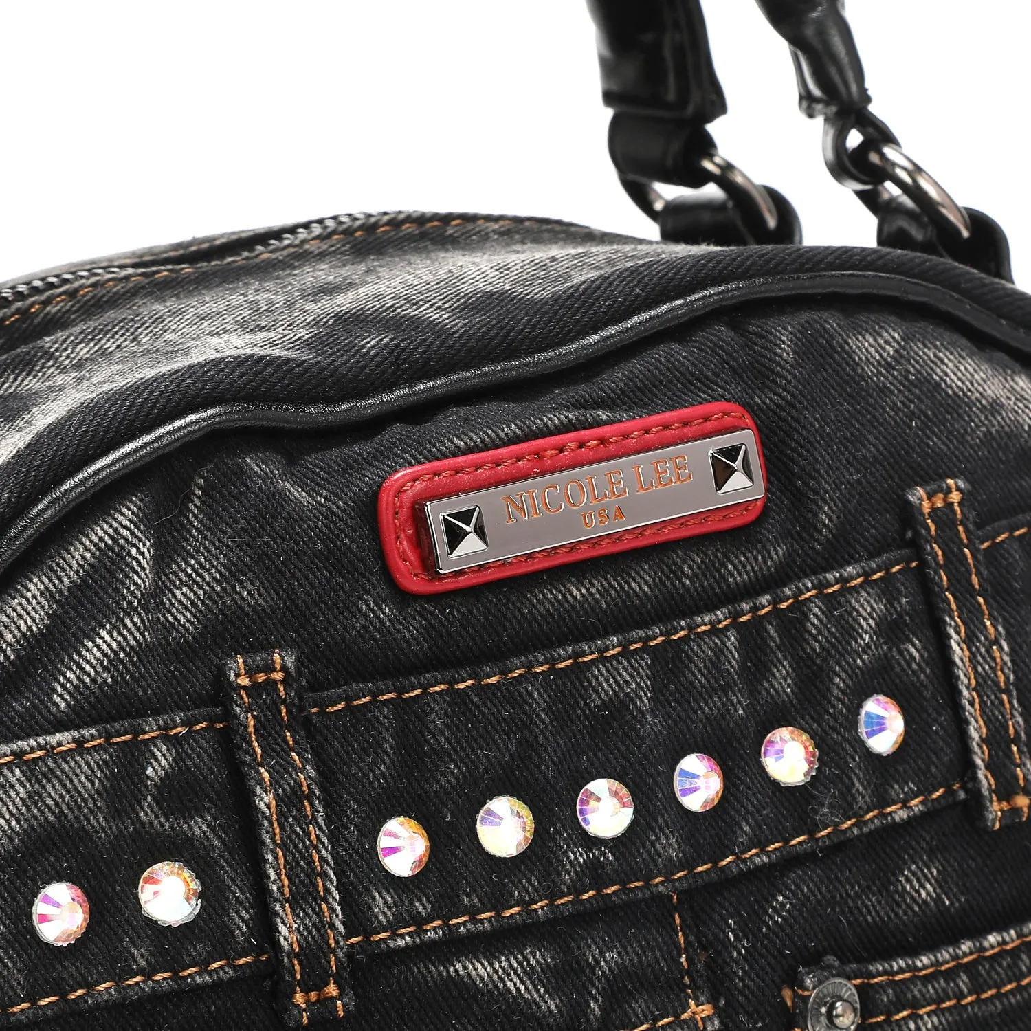 DENIM SISTERS SECRET DOME HANDBAG