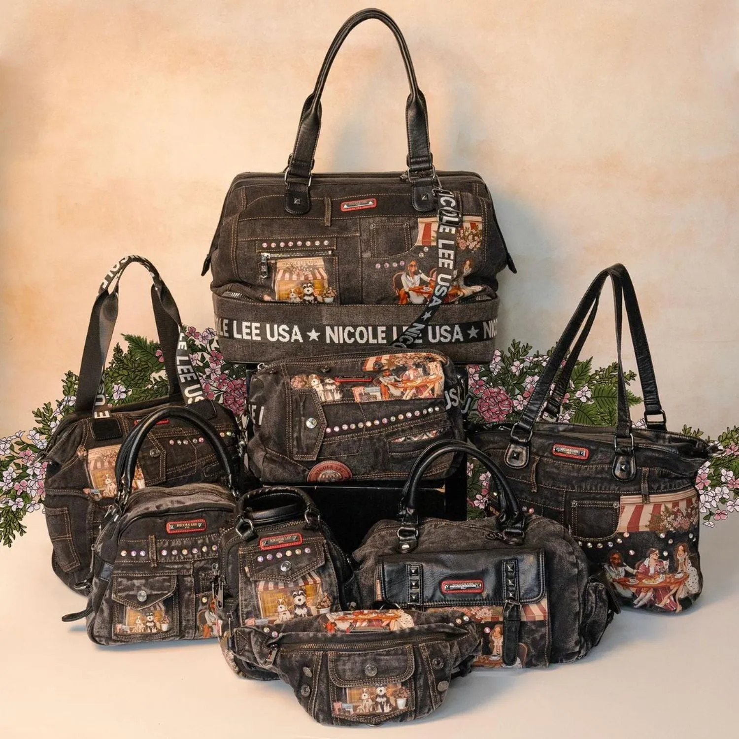 DENIM SISTERS SECRET DOME HANDBAG