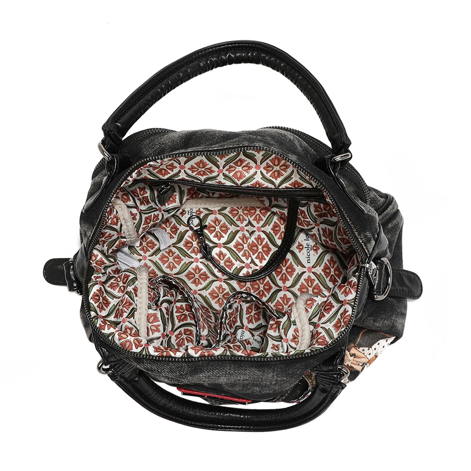 DENIM SISTERS SECRET DOME HANDBAG