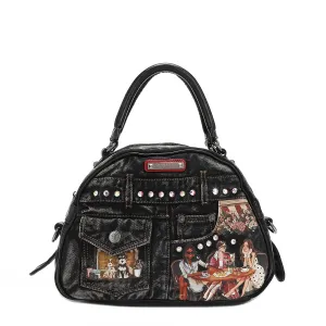 DENIM SISTERS SECRET DOME HANDBAG
