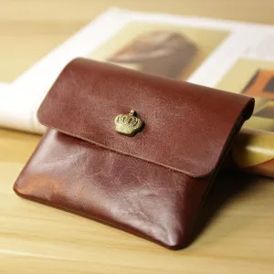 Handcrafted Minimalist leather wallet for men, card holder women, slim wallet, men's wallet, women's wallet, Classic coin purse gift #4