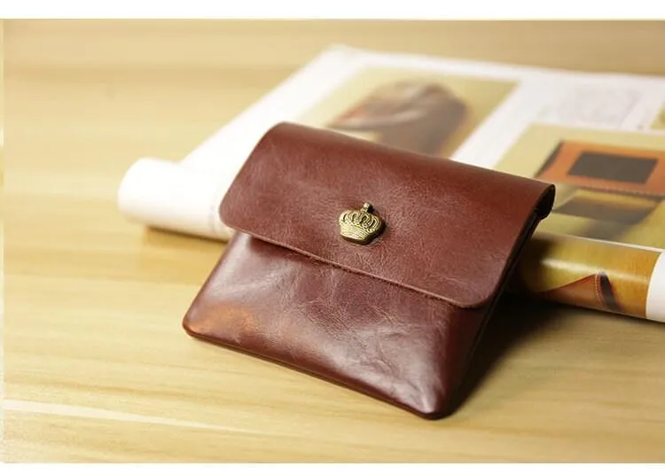 Handcrafted Minimalist leather wallet for men, card holder women, slim wallet, men's wallet, women's wallet, Classic coin purse gift #4