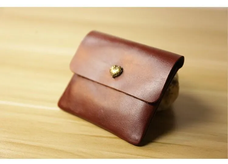Handcrafted Minimalist leather wallet for men, card holder women, slim wallet, men's wallet, women's wallet, Classic coin purse gift #4