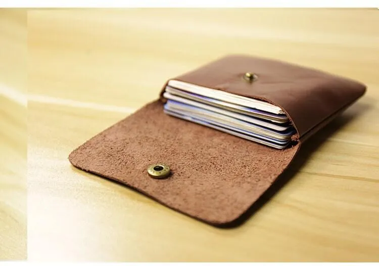 Handcrafted Minimalist leather wallet for men, card holder women, slim wallet, men's wallet, women's wallet, Classic coin purse gift #4