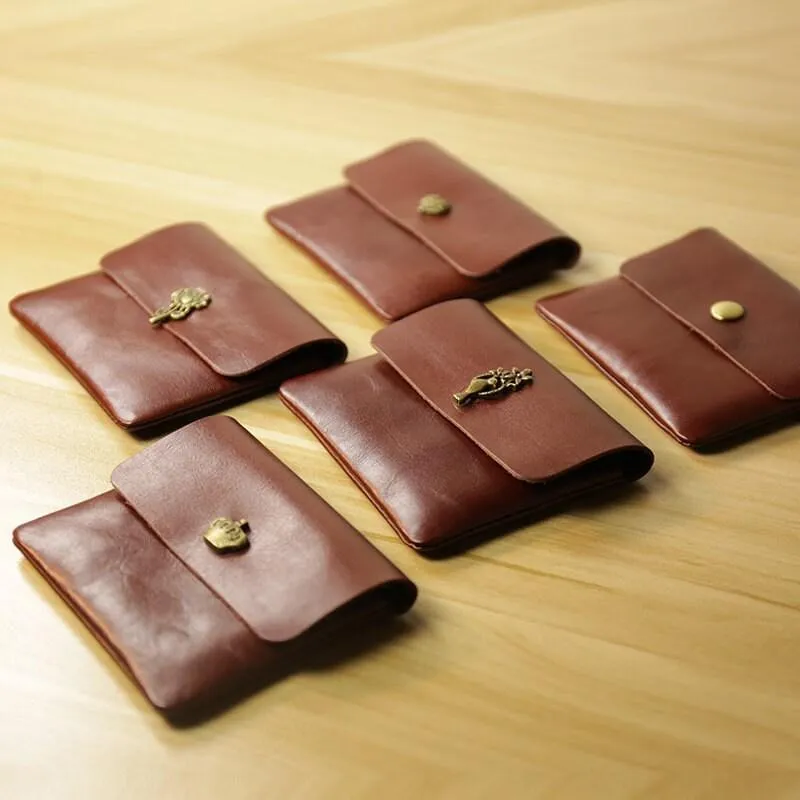 Handcrafted Minimalist leather wallet for men, card holder women, slim wallet, men's wallet, women's wallet, Classic coin purse gift #4