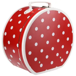 Hat Box Red with Dots by Lierys