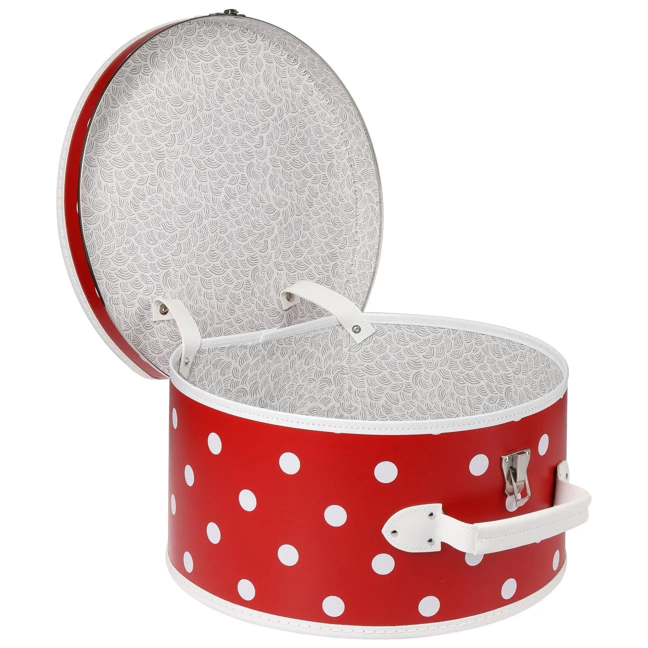 Hat Box Red with Dots by Lierys