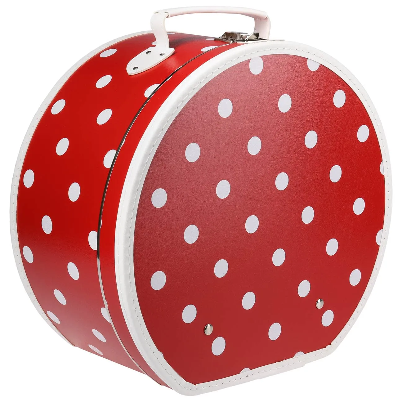 Hat Box Red with Dots by Lierys