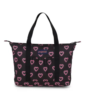 JanSport Daily Tote - Happy Hearts Black