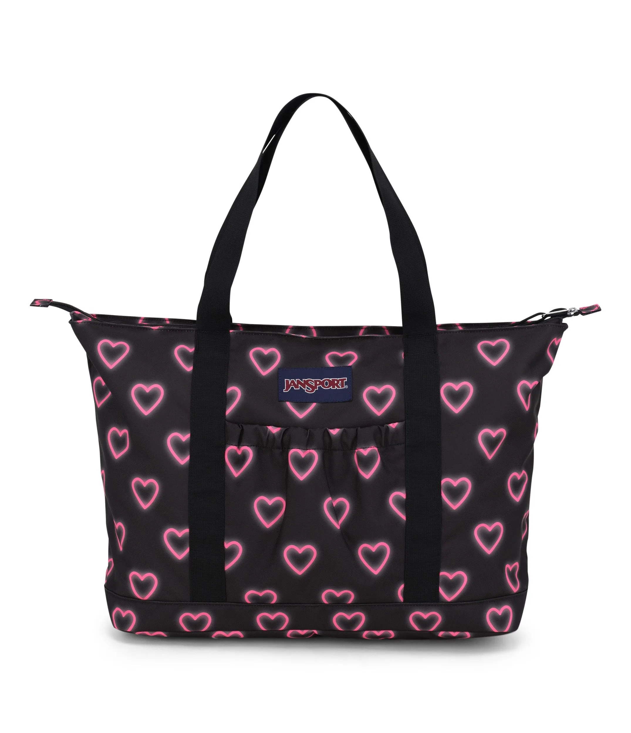JanSport Daily Tote - Happy Hearts Black