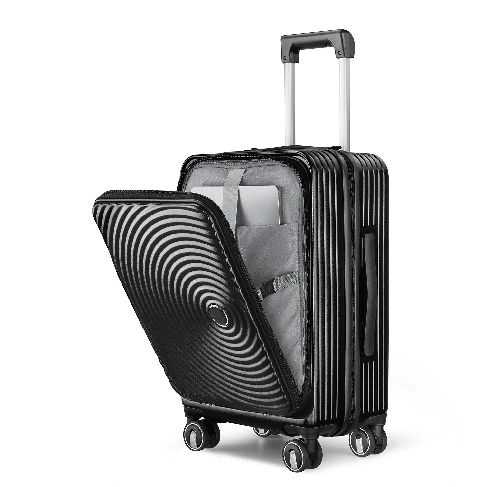 Luggage Sets 3 Piece(20/24/28), Expandable Carry On Luggage with TSA Lock, Front Pocket and Spinner Wheels