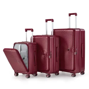 Luggage Sets 3 Piece(20/24/28), Expandable Carry On Luggage with TSA Lock, Front Pocket and Spinner Wheels