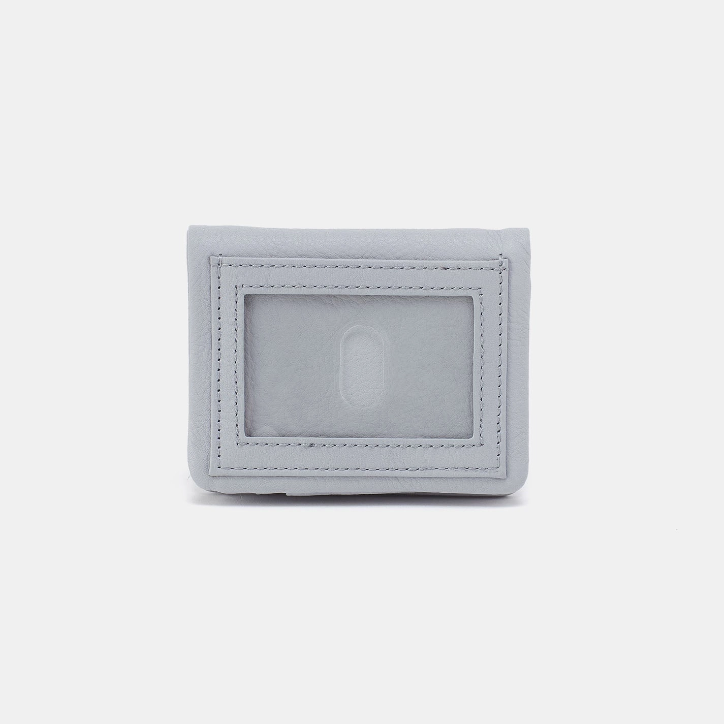 Lumen Mini Wallet In Pebbled Leather - Blue Pearl