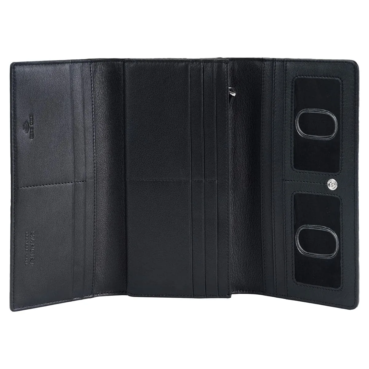 Mancini Croco2 Women's Trifold Wallet with Enhanced RFID Security