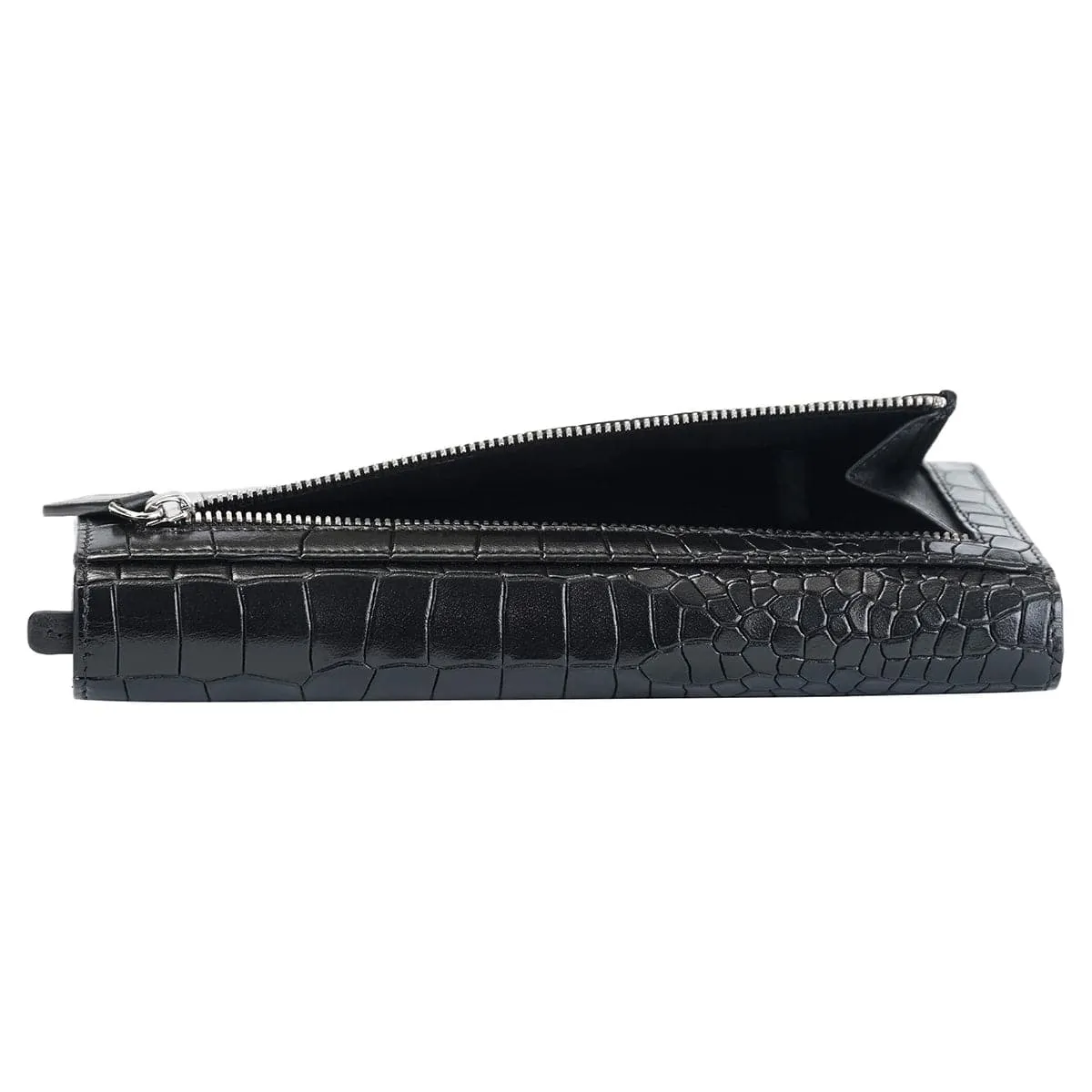 Mancini Croco2 Women's Trifold Wallet with Enhanced RFID Security