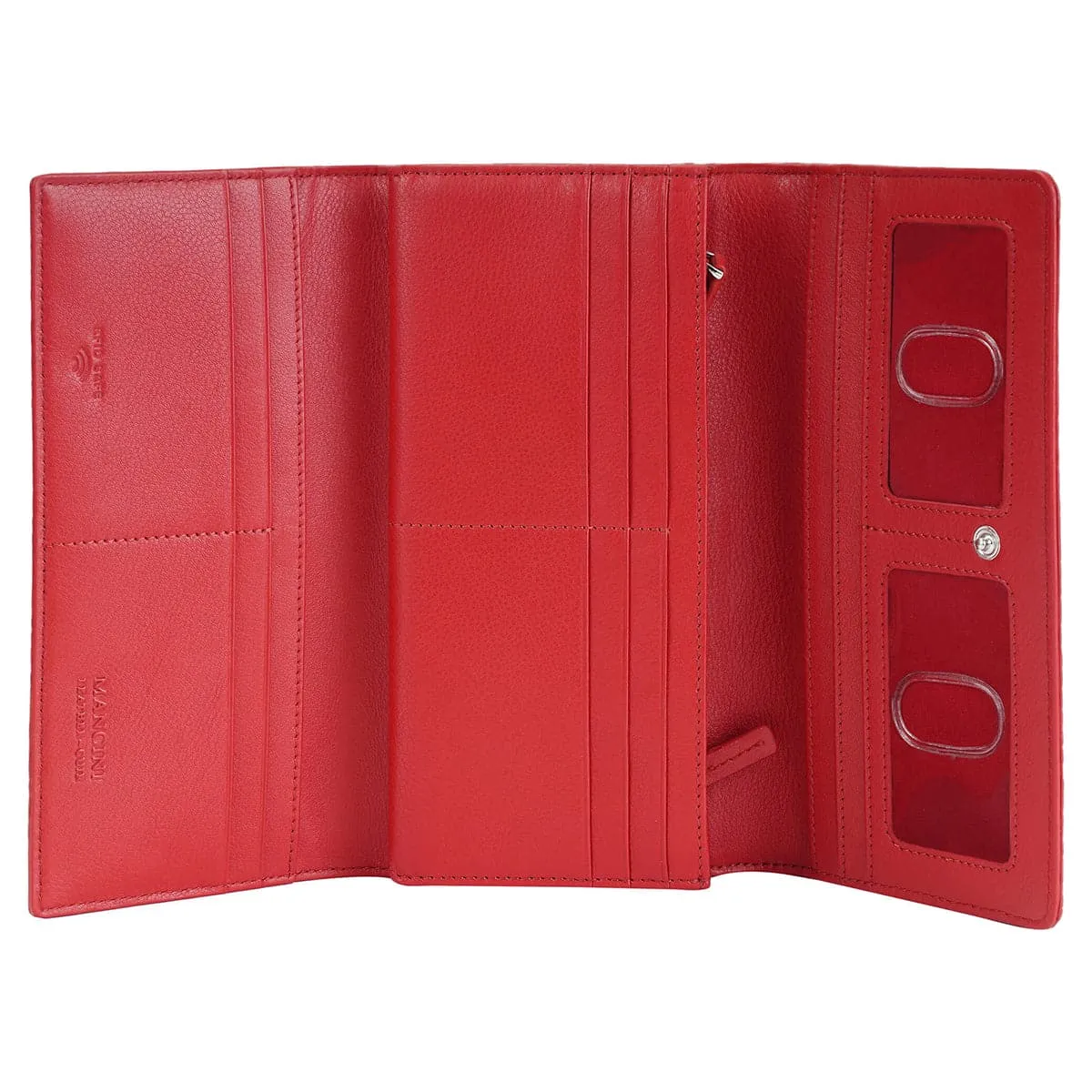Mancini Croco2 Women's Trifold Wallet with Enhanced RFID Security