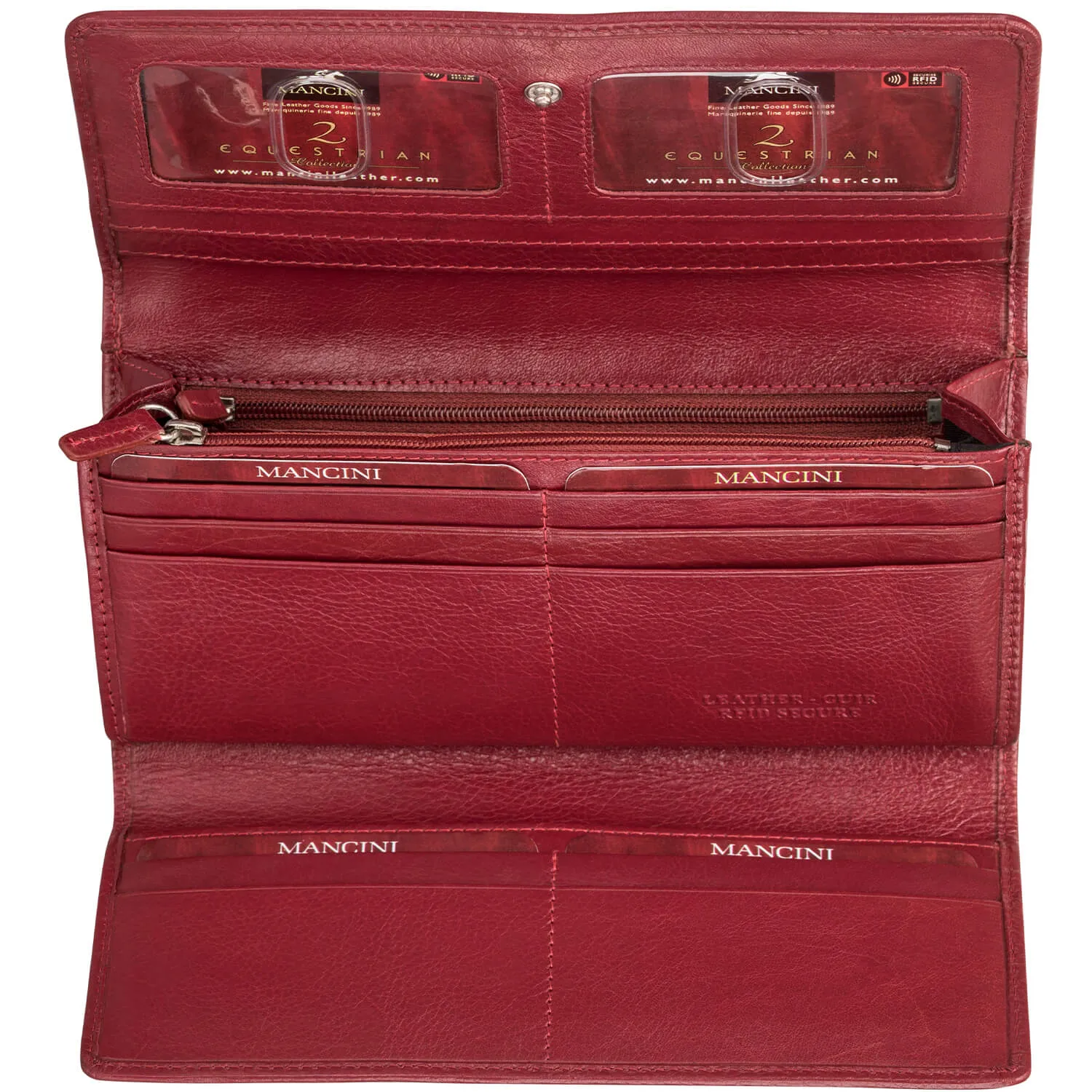 Mancini Ladies' RFID Secure Trifold Wallet