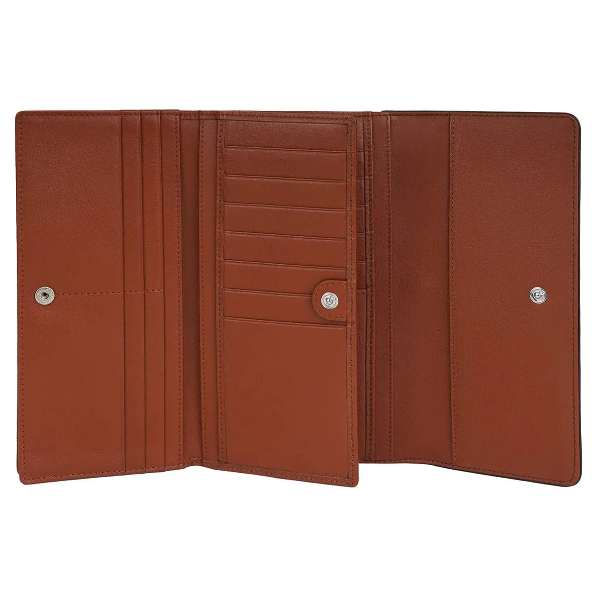 Mancini Sonoma Women's Leather Quad fold Wallet with Enhanced RFID Protection
