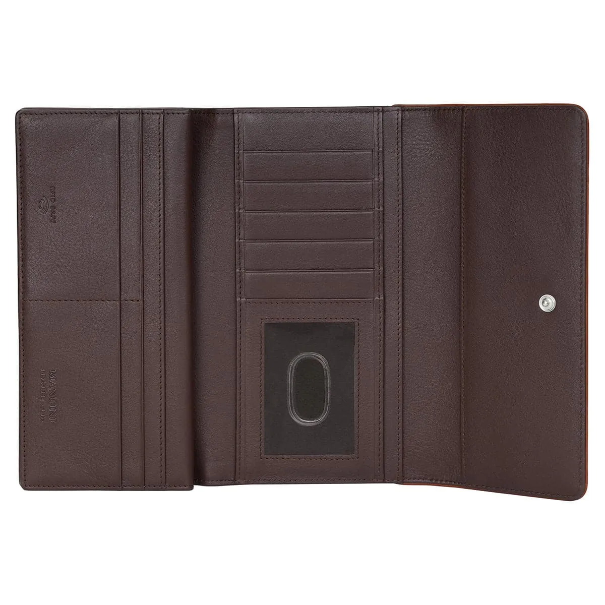 Mancini Sonoma Women's Leather Quad fold Wallet with Enhanced RFID Protection