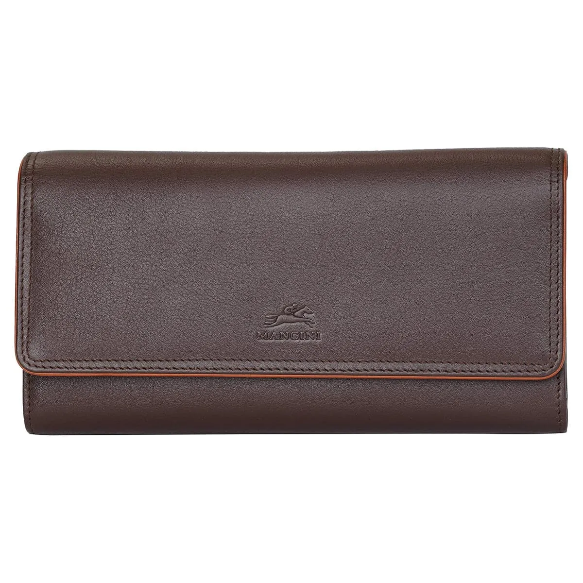 Mancini Sonoma Women's Leather Quad fold Wallet with Enhanced RFID Protection