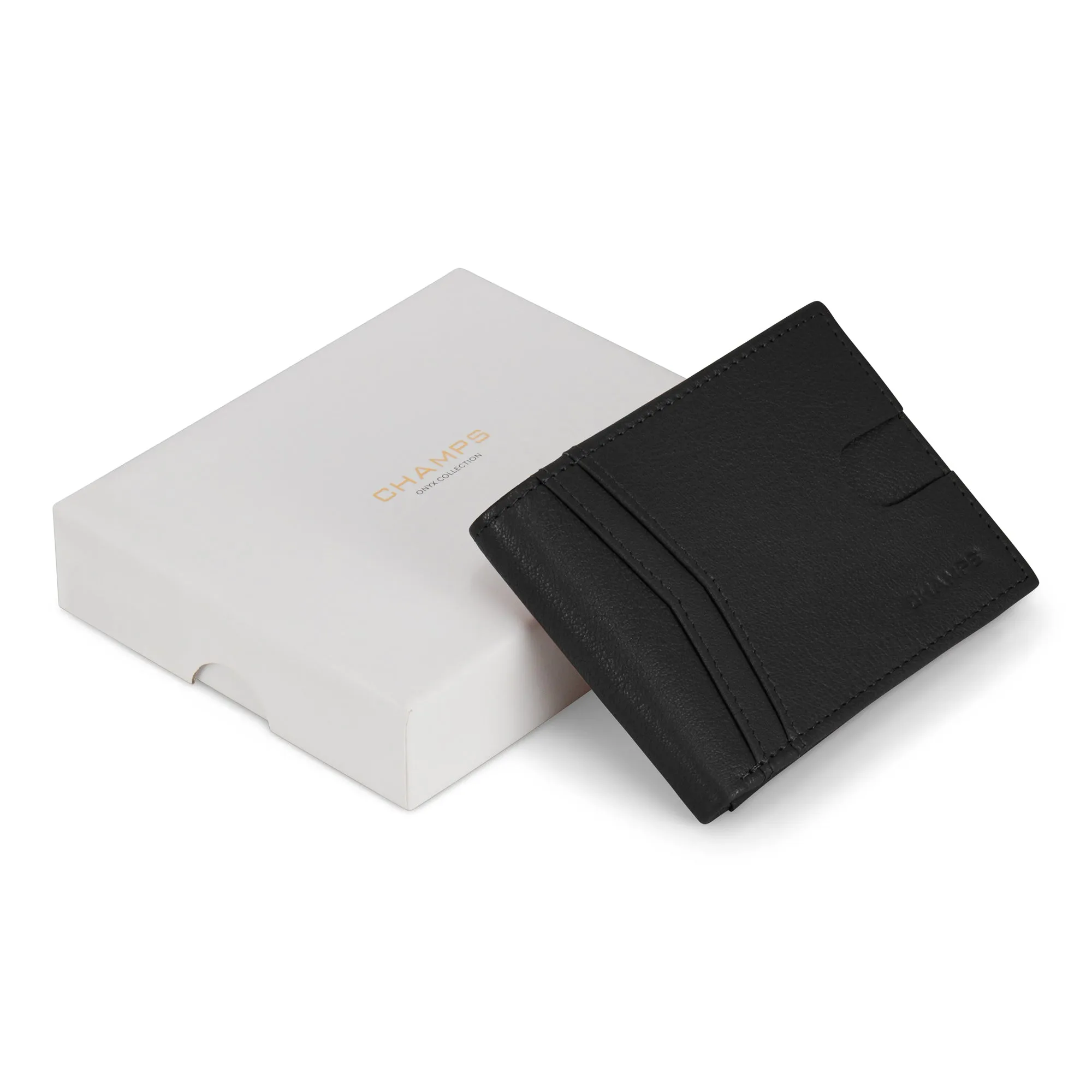 Onyx / Leather Access Top Wing Wallet *Drop Ship*