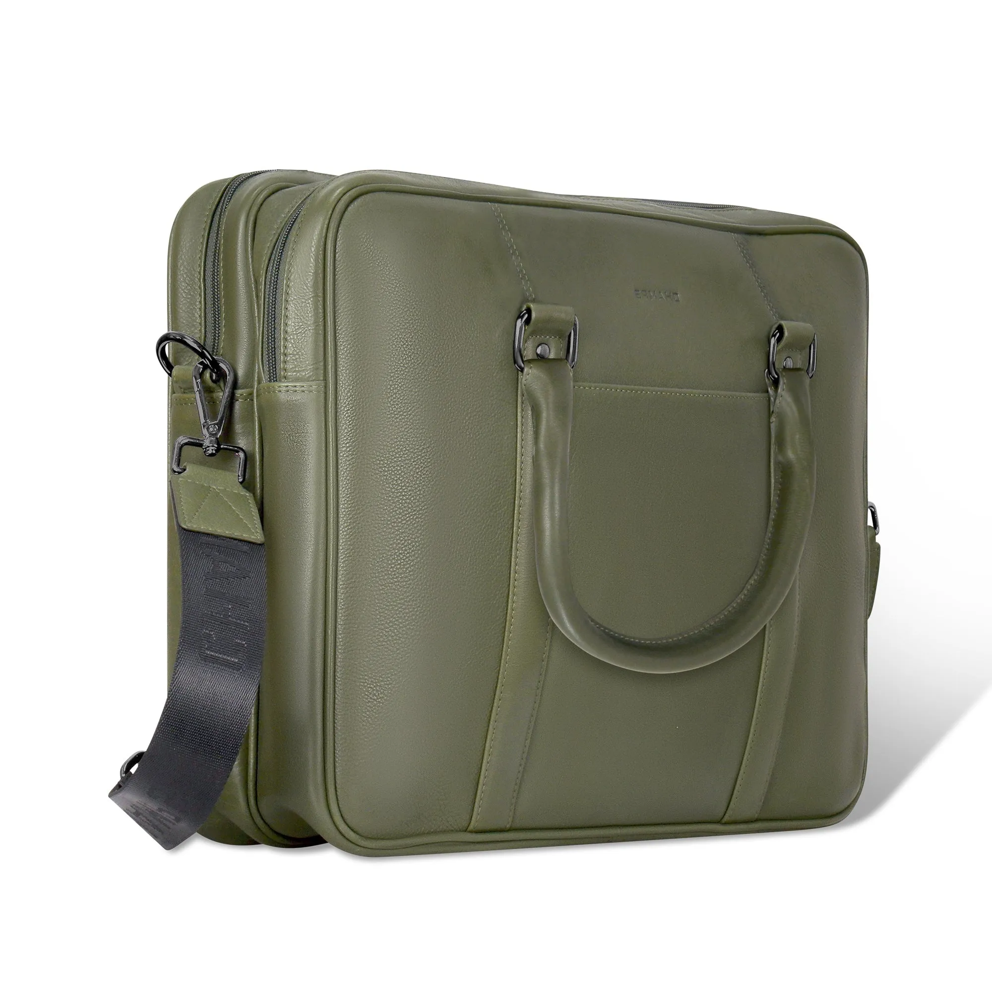 Onyx / Leather Briefcase *Drop Ship*