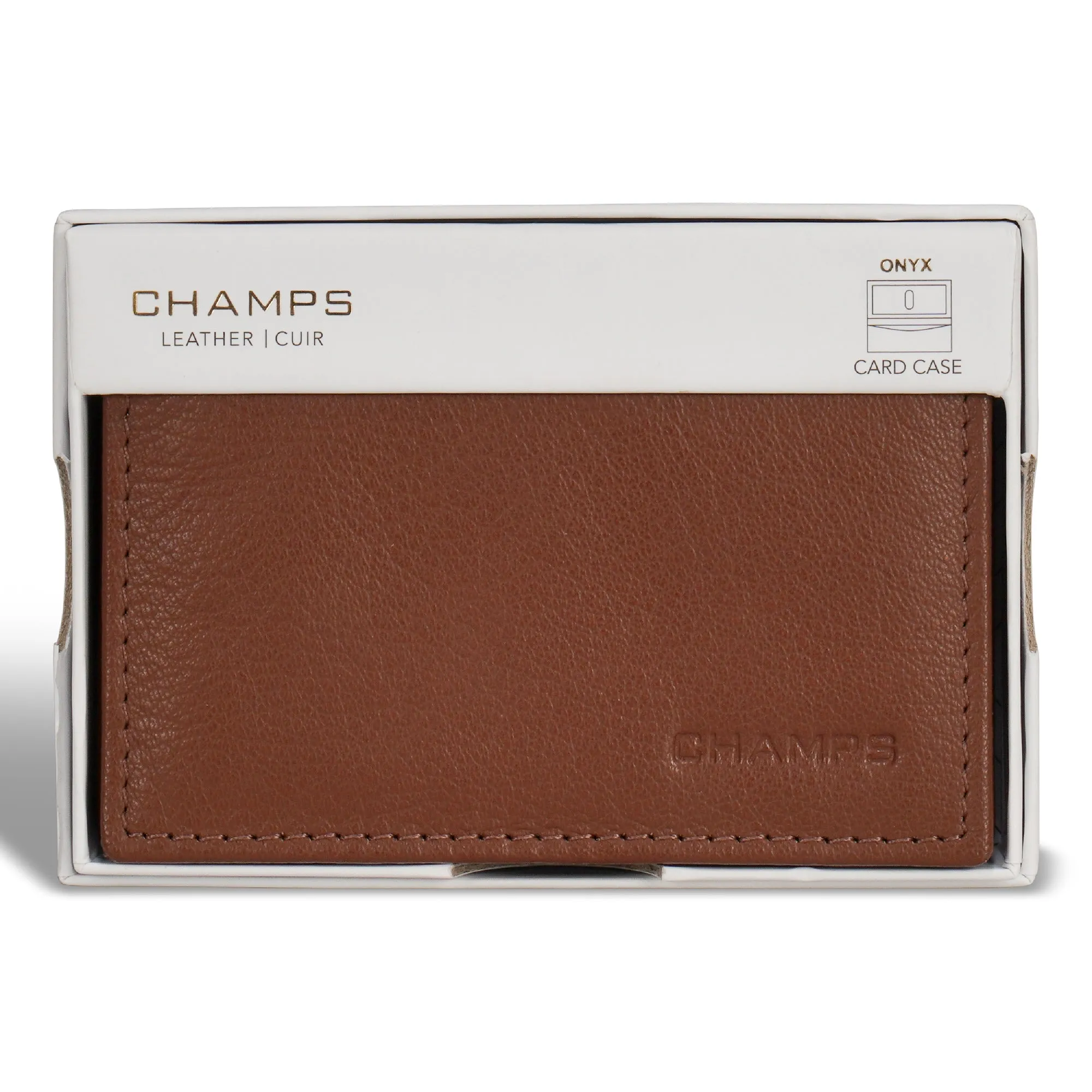Onyx / Leather Card Case *Drop Ship*