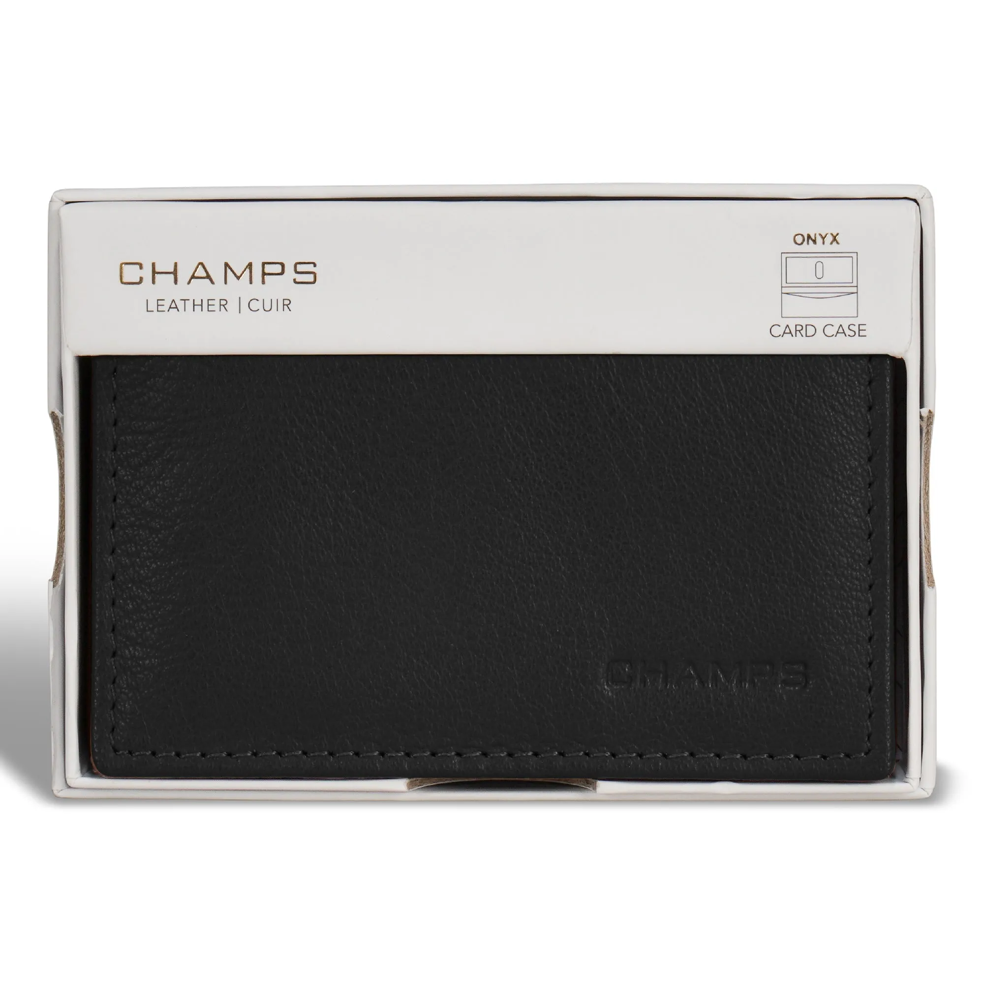 Onyx / Leather Card Case *Drop Ship*