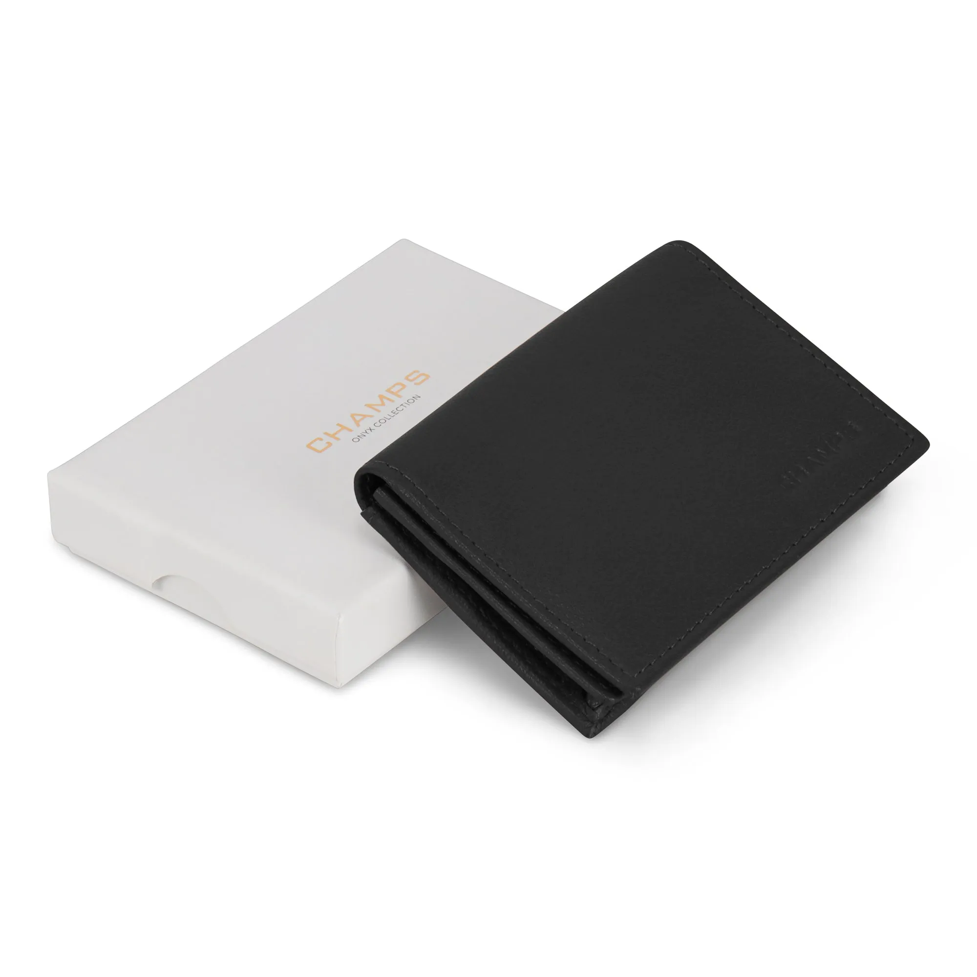 Onyx / Leather Card Case *Drop Ship*
