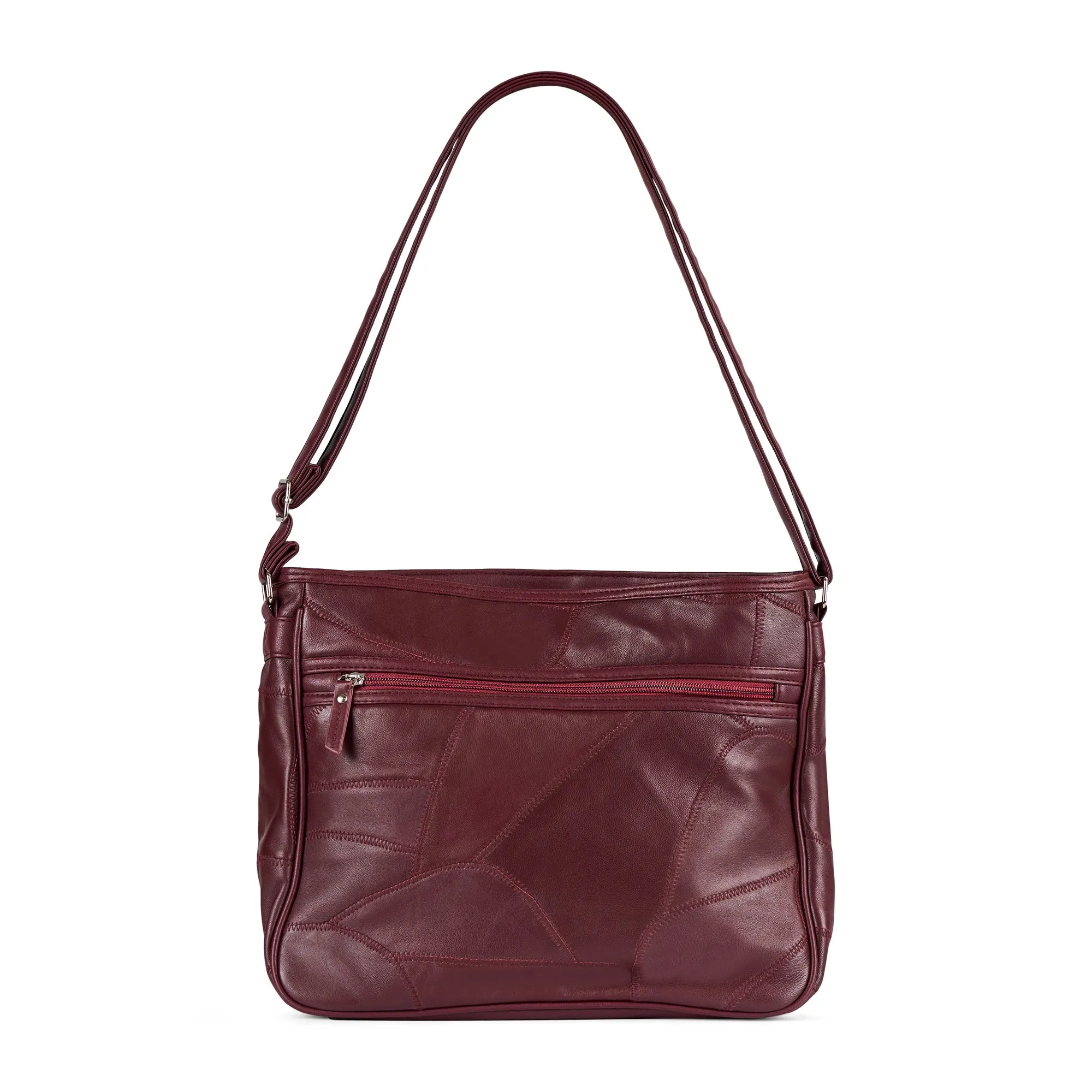 Patch Leather RFID Crossbody Bag