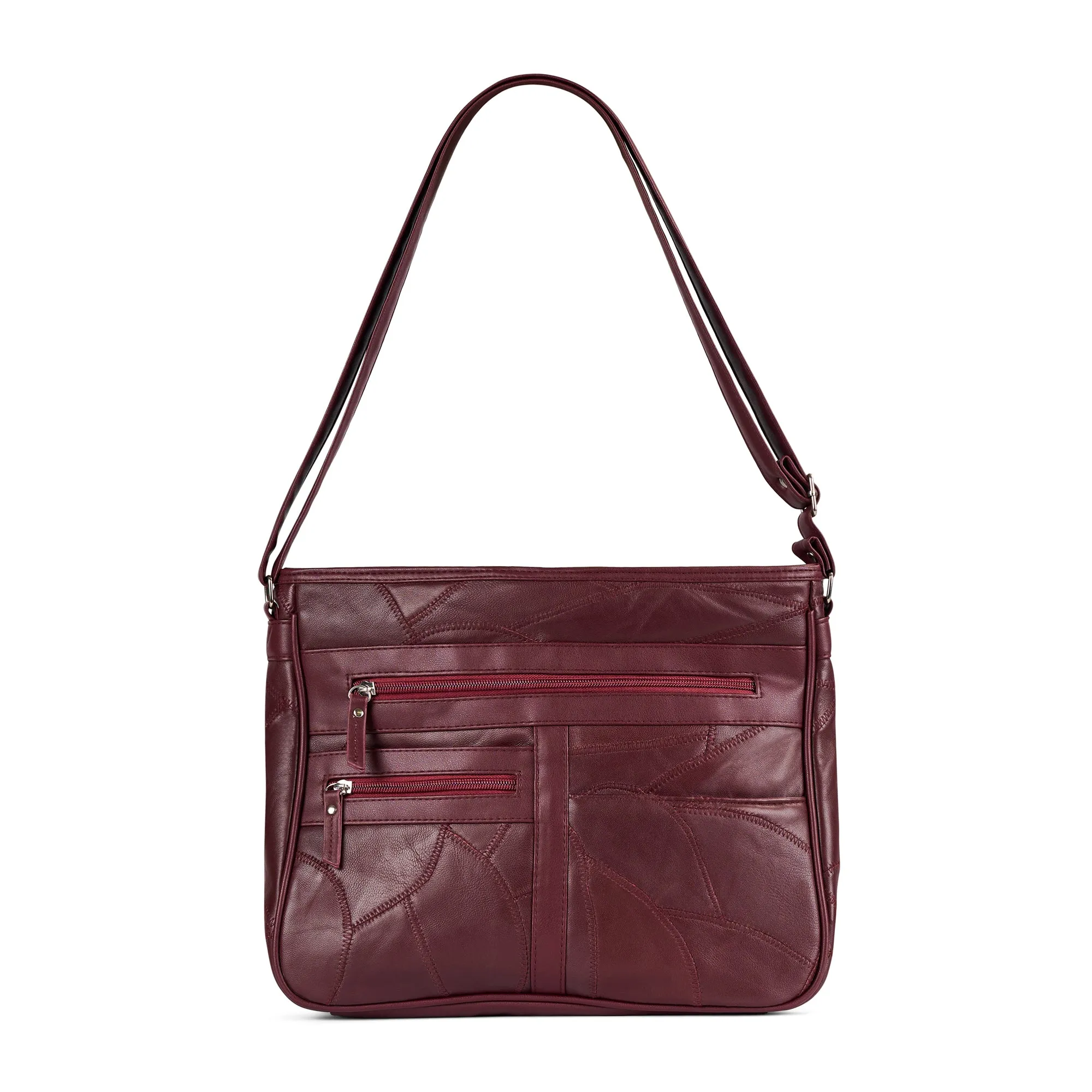 Patch Leather RFID Crossbody Bag