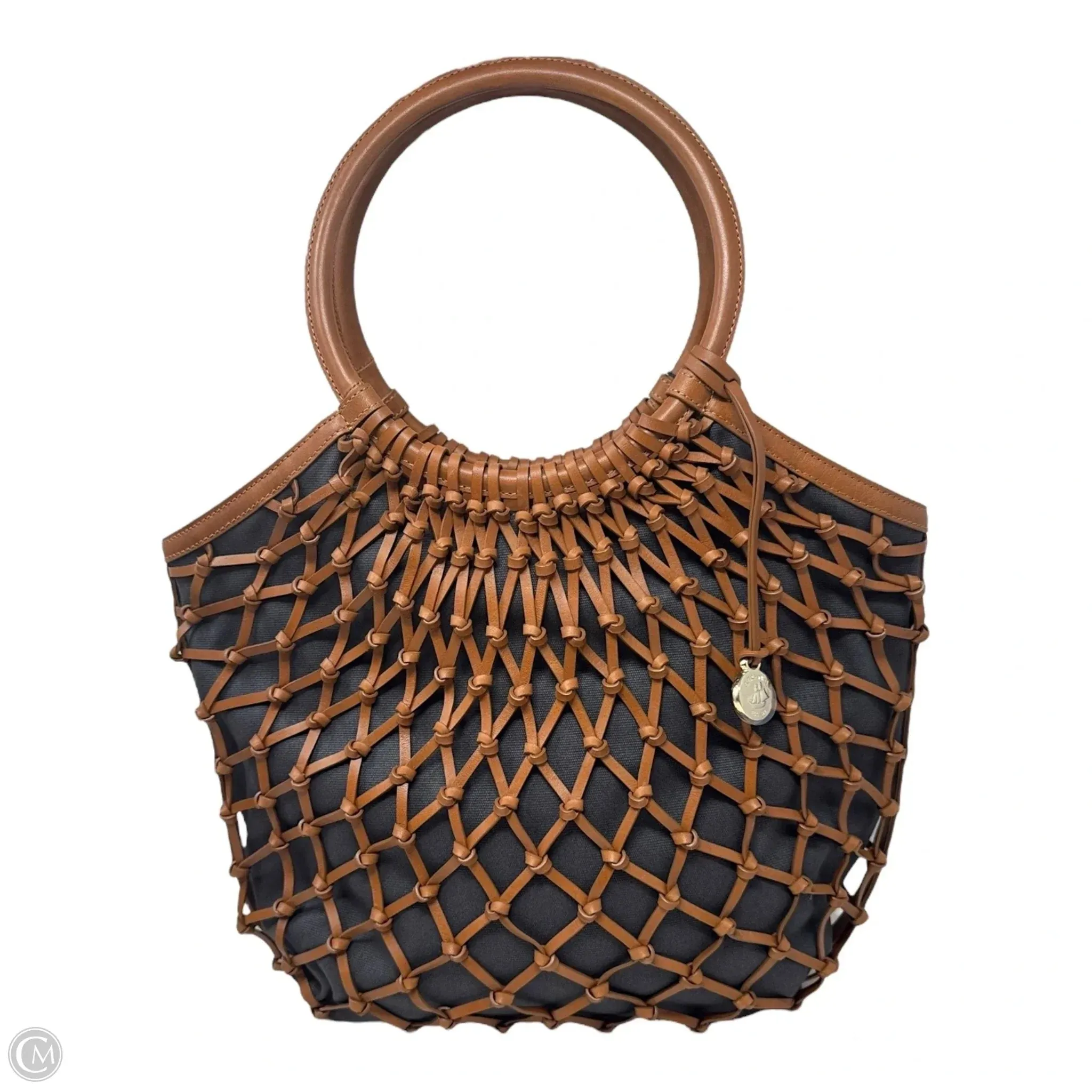 Santini Collection Meloney Tote Designer By Brahmin In Tobacco, Size: Large