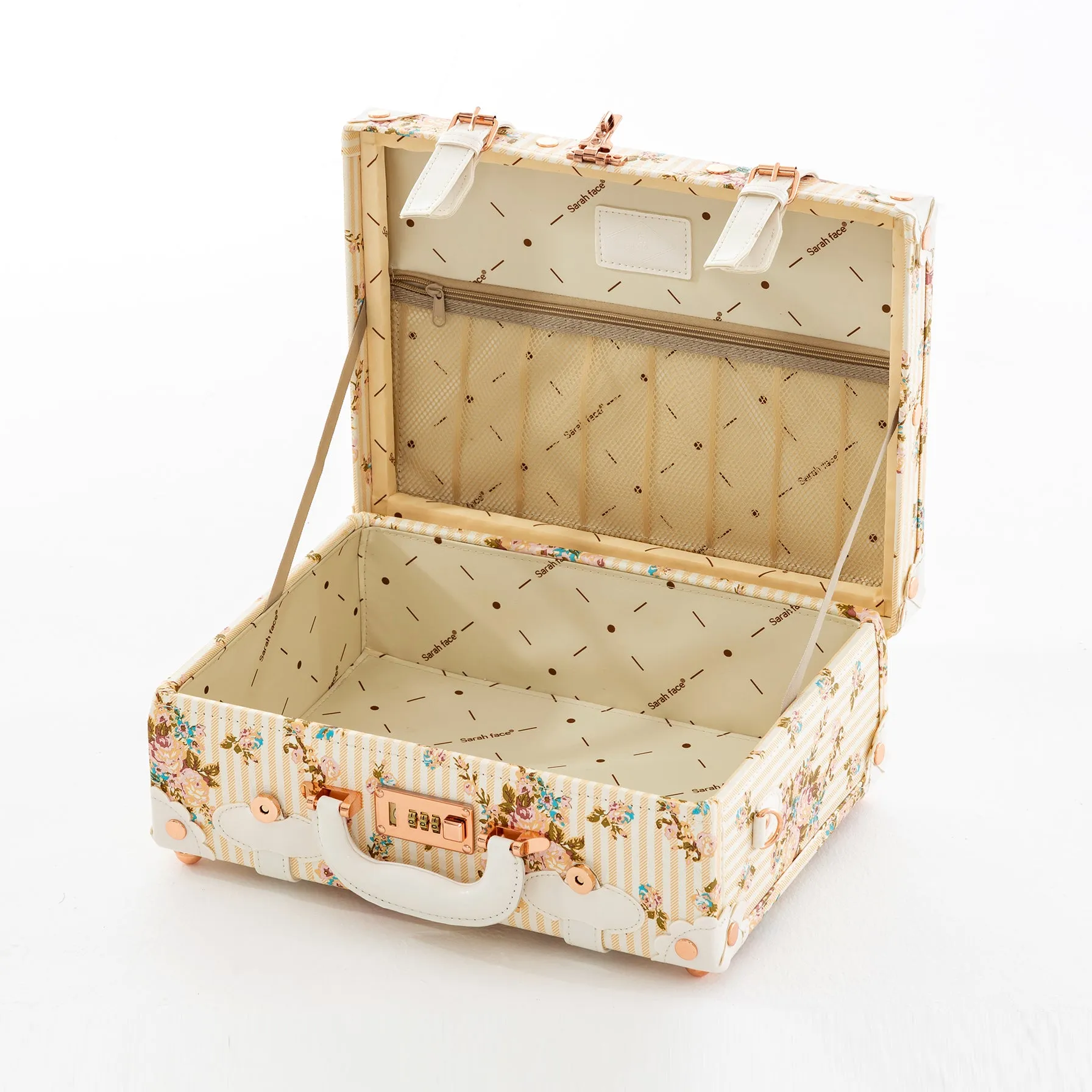 SarahFace Briefcase - Beige Floral's