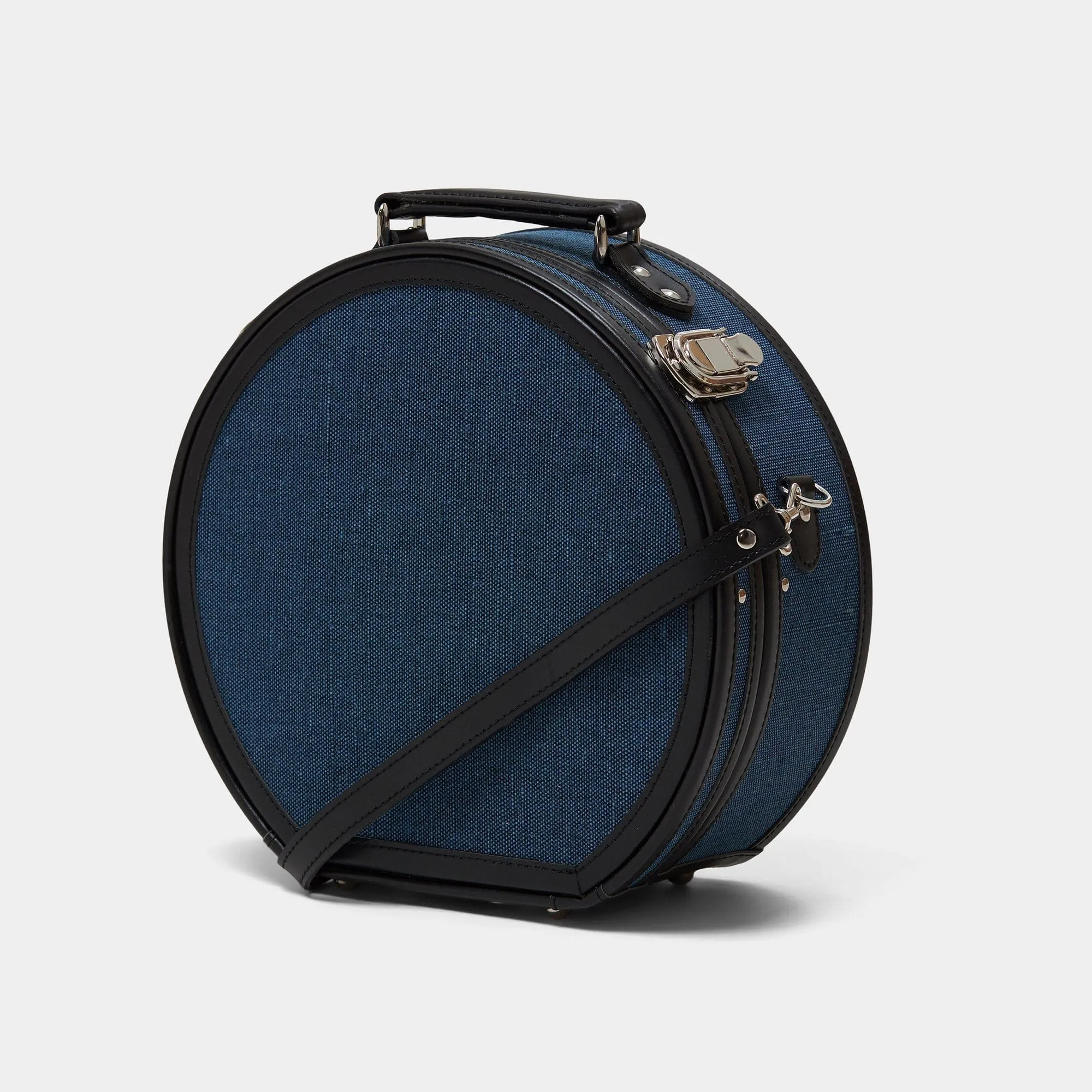The Editor - Navy Hatbox Small