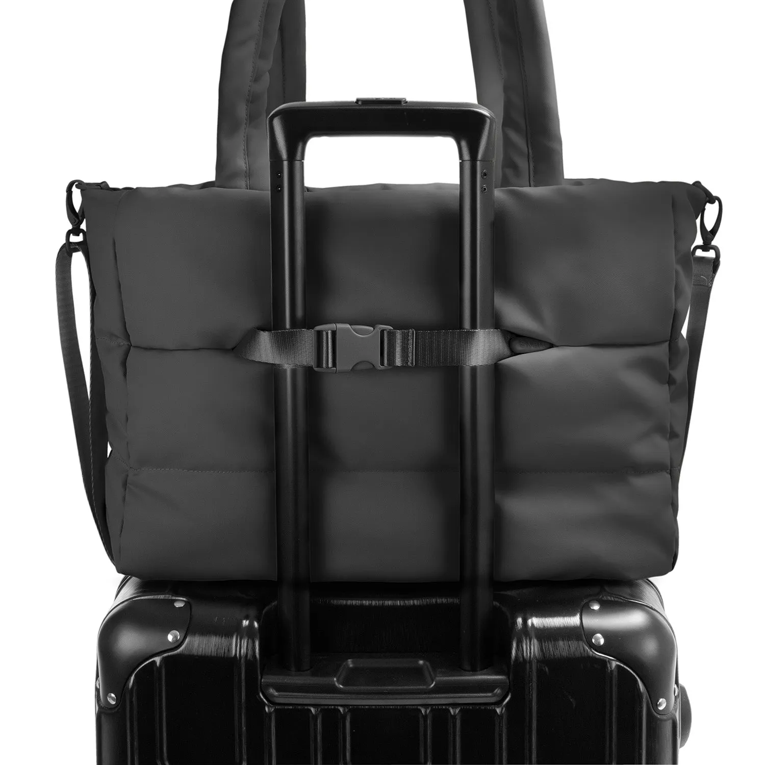 The Puffer Travel Tote - Black