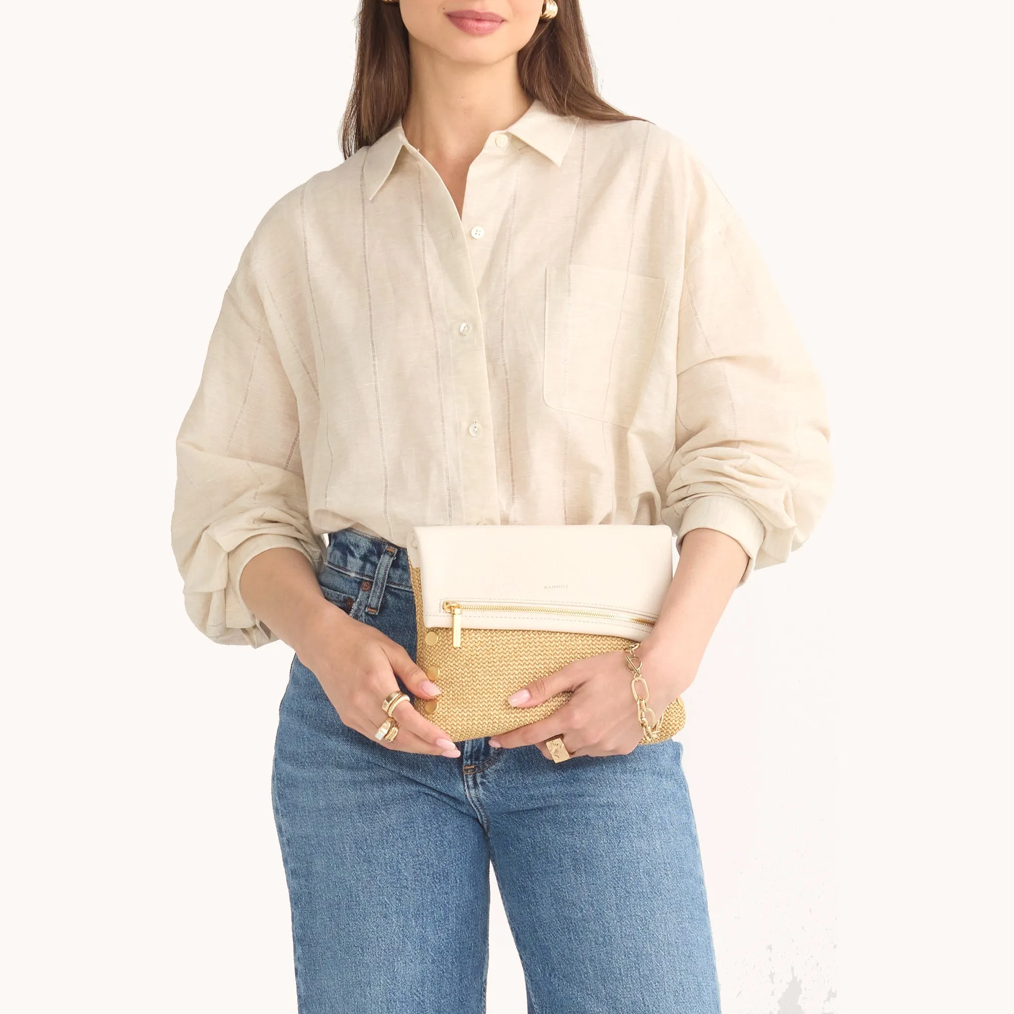 VIP | Calla Lily White Raffia/Brushed Gold | Med