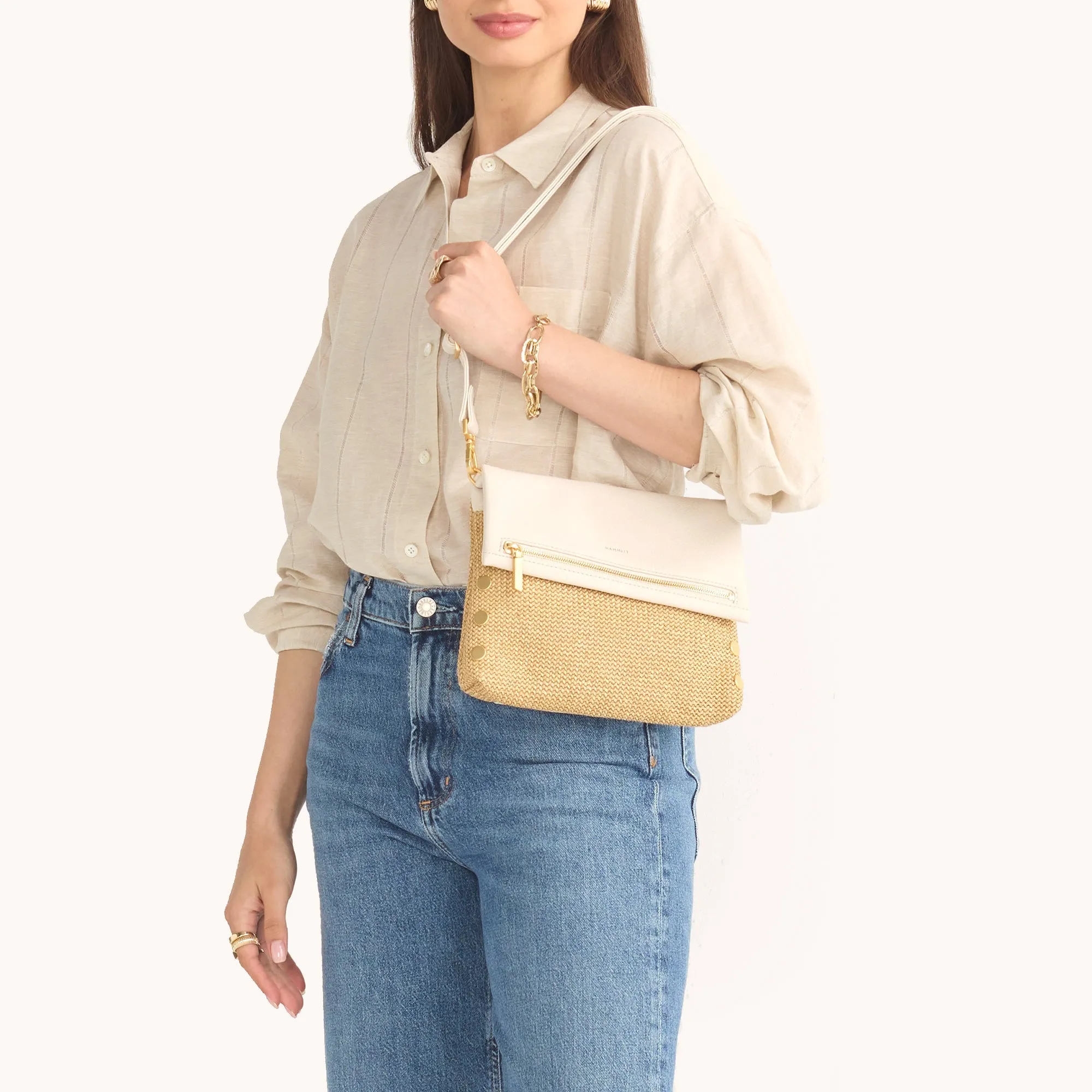VIP | Calla Lily White Raffia/Brushed Gold | Med
