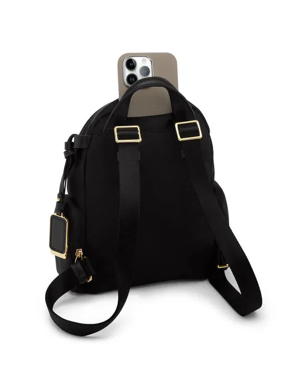 VOYAGEUR Celina Small Backpack - Black/Gold