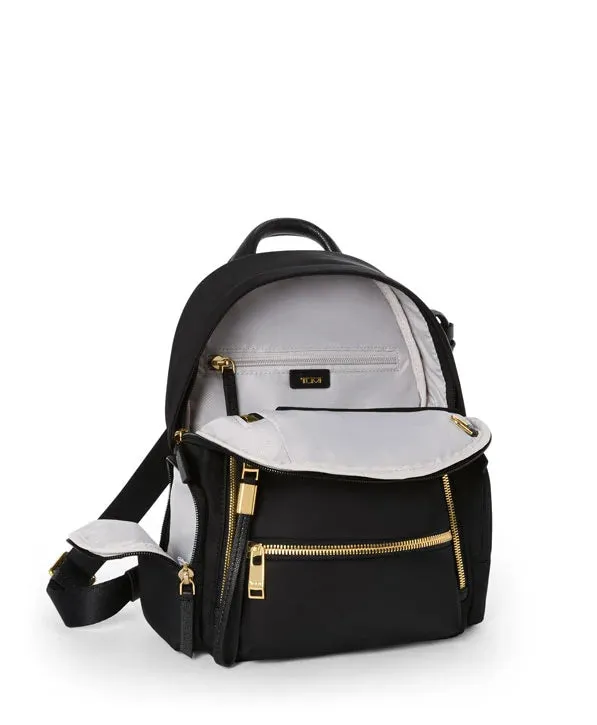 VOYAGEUR Celina Small Backpack - Black/Gold